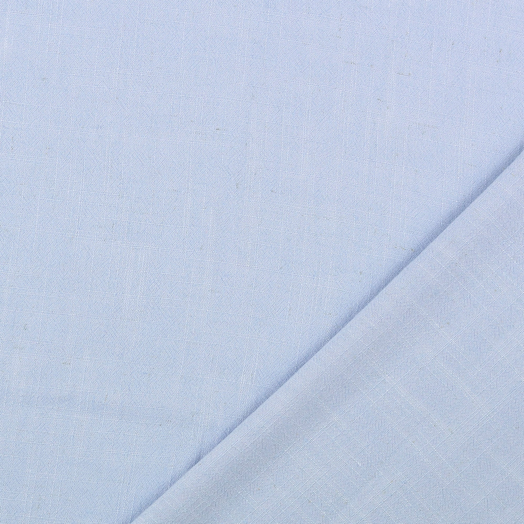 Flow Light Blue Viscose Linen Blend Dress Fabric