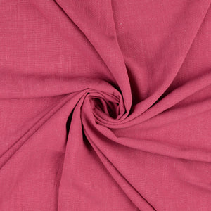 Flow Raspberry Viscose Linen Blend Dress Fabric