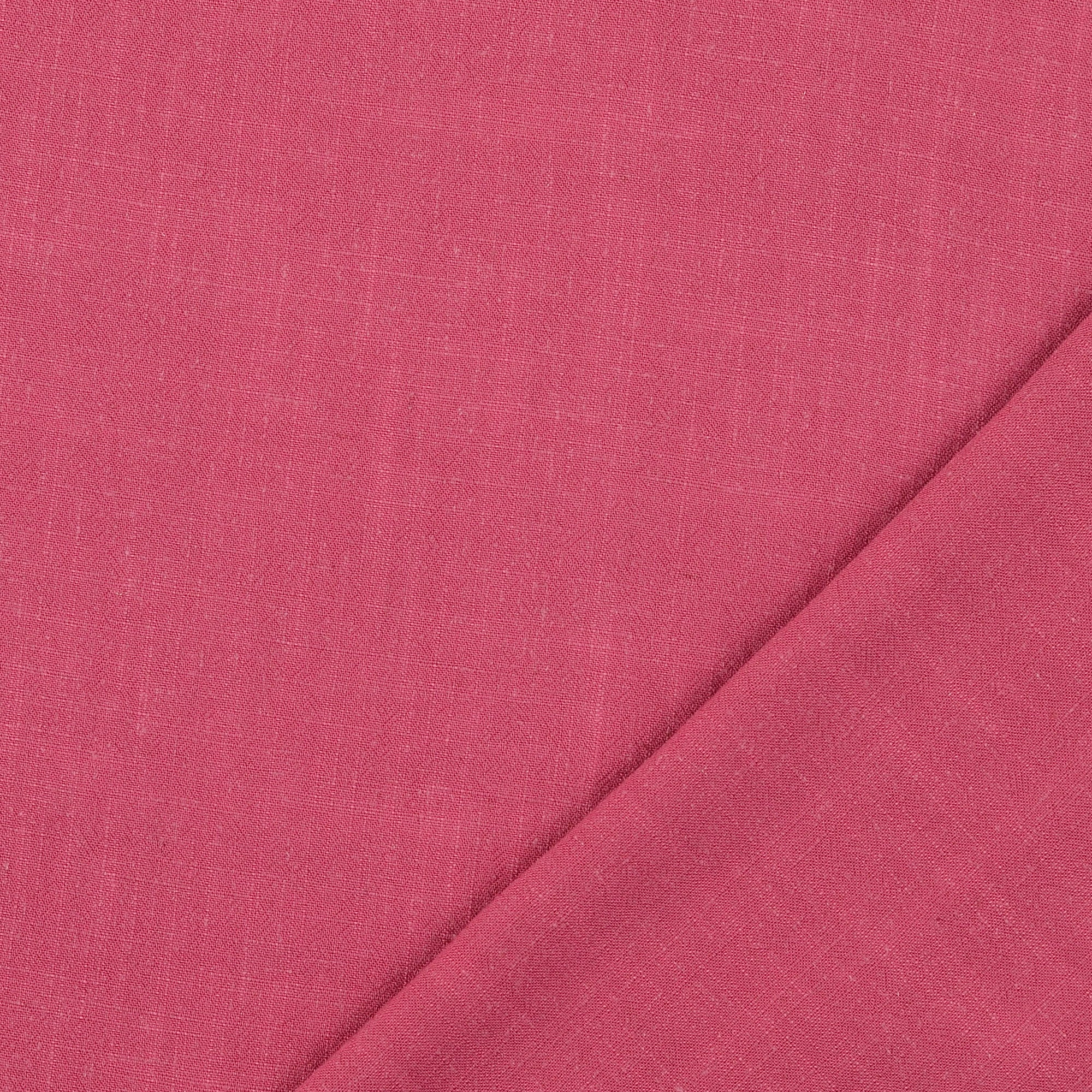 Flow Raspberry Viscose Linen Blend Dress Fabric