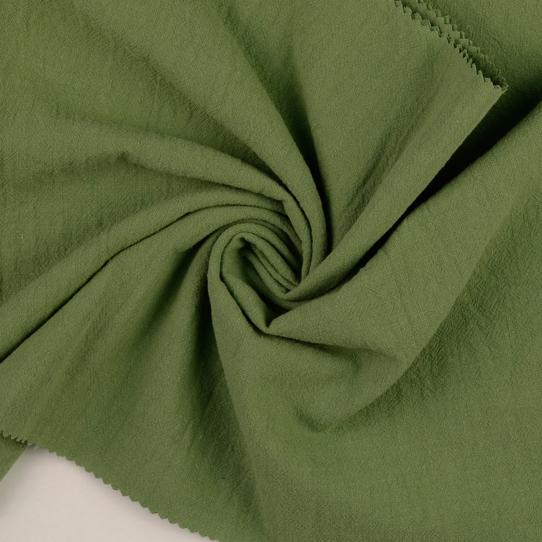 Vintage Grass Green Washed Cotton