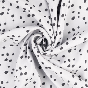 REMNANT 1.83 Metres - Irregular Dots Soft Grey Sandwashed Viscose Fabric