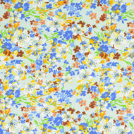 REMNANT 2.05 Metres - Wildflower Mint Viscose Poplin Fabric