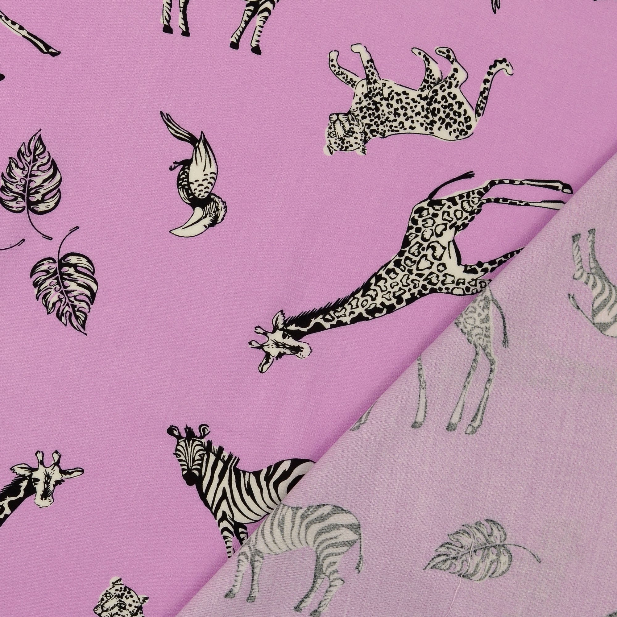 Safari Lilac Viscose Poplin Fabric