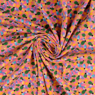 REMNANT 1.94 Metres - Summer Petals Pink Cotton Jersey Fabric