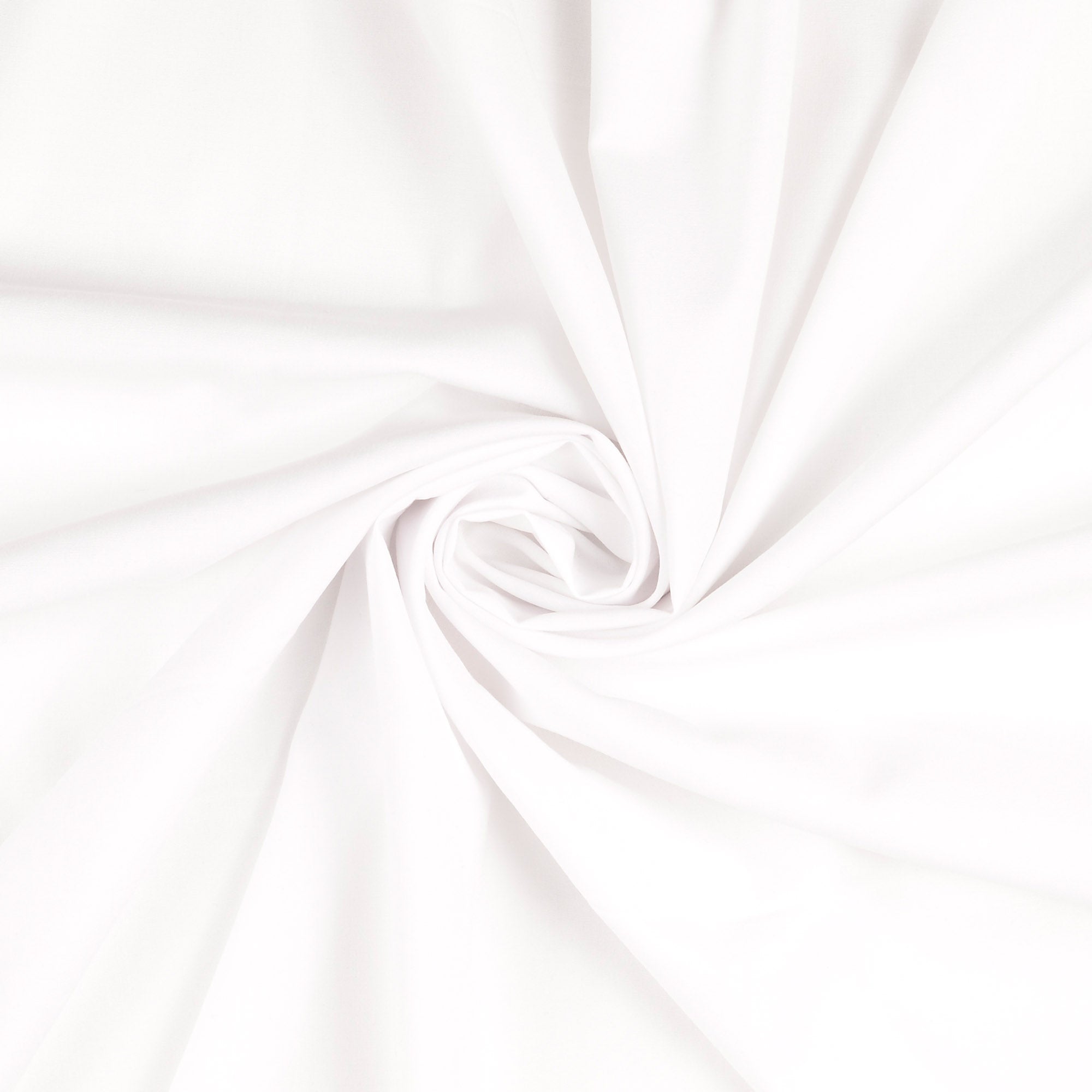 Elegance Solid White Stretch Viscose Poplin Fabric