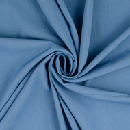 REMNANT 1.45 metres - Elegance Solid Sky Blue Stretch Viscose Poplin Fabric