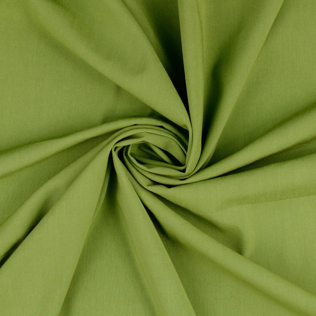 Elegance Solid Spring Green Stretch Viscose Poplin Fabric