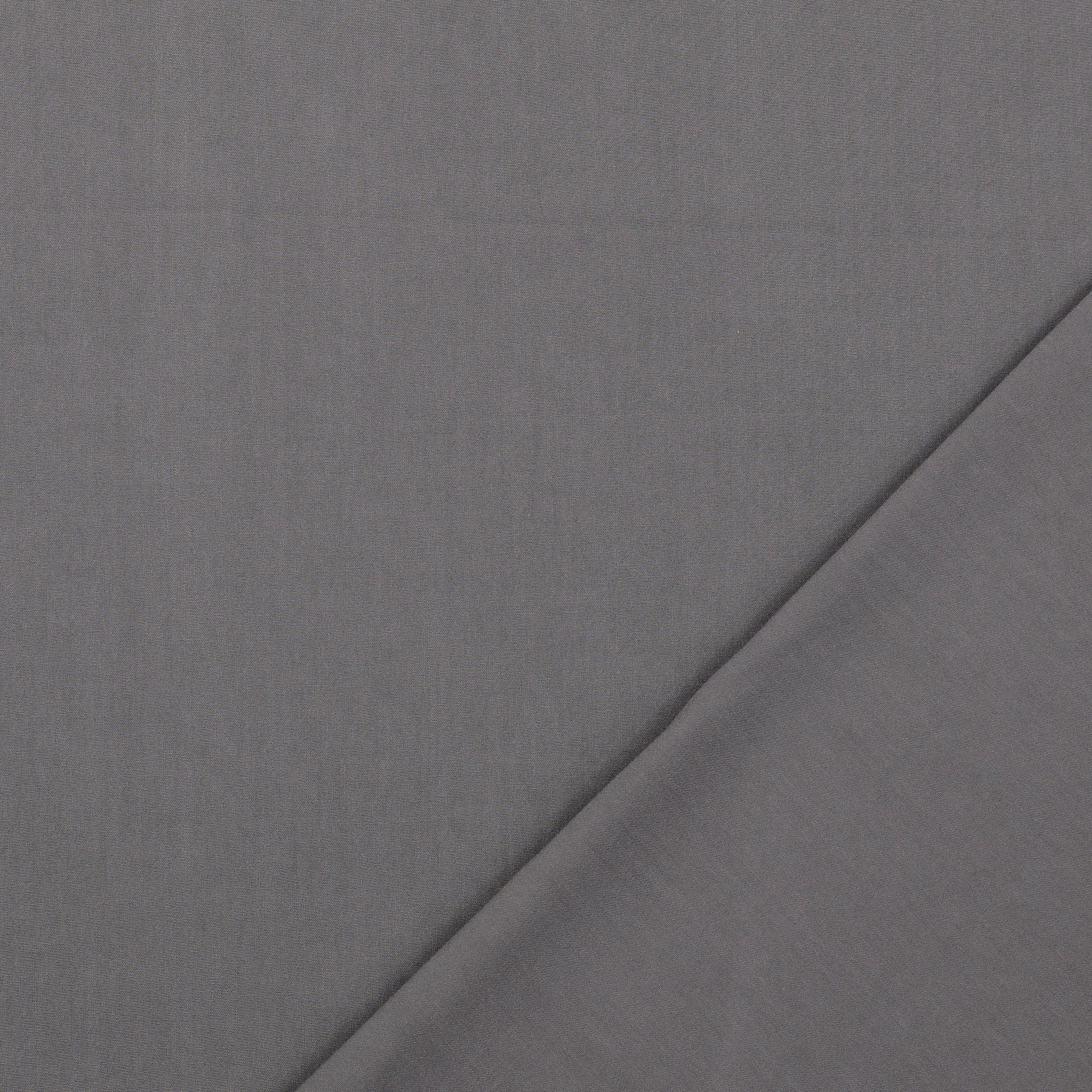 Elegance Solid Grey Stretch Viscose Poplin Fabric