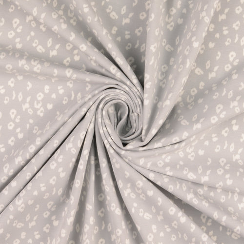 Small Animal Grey Cotton Jersey Fabric