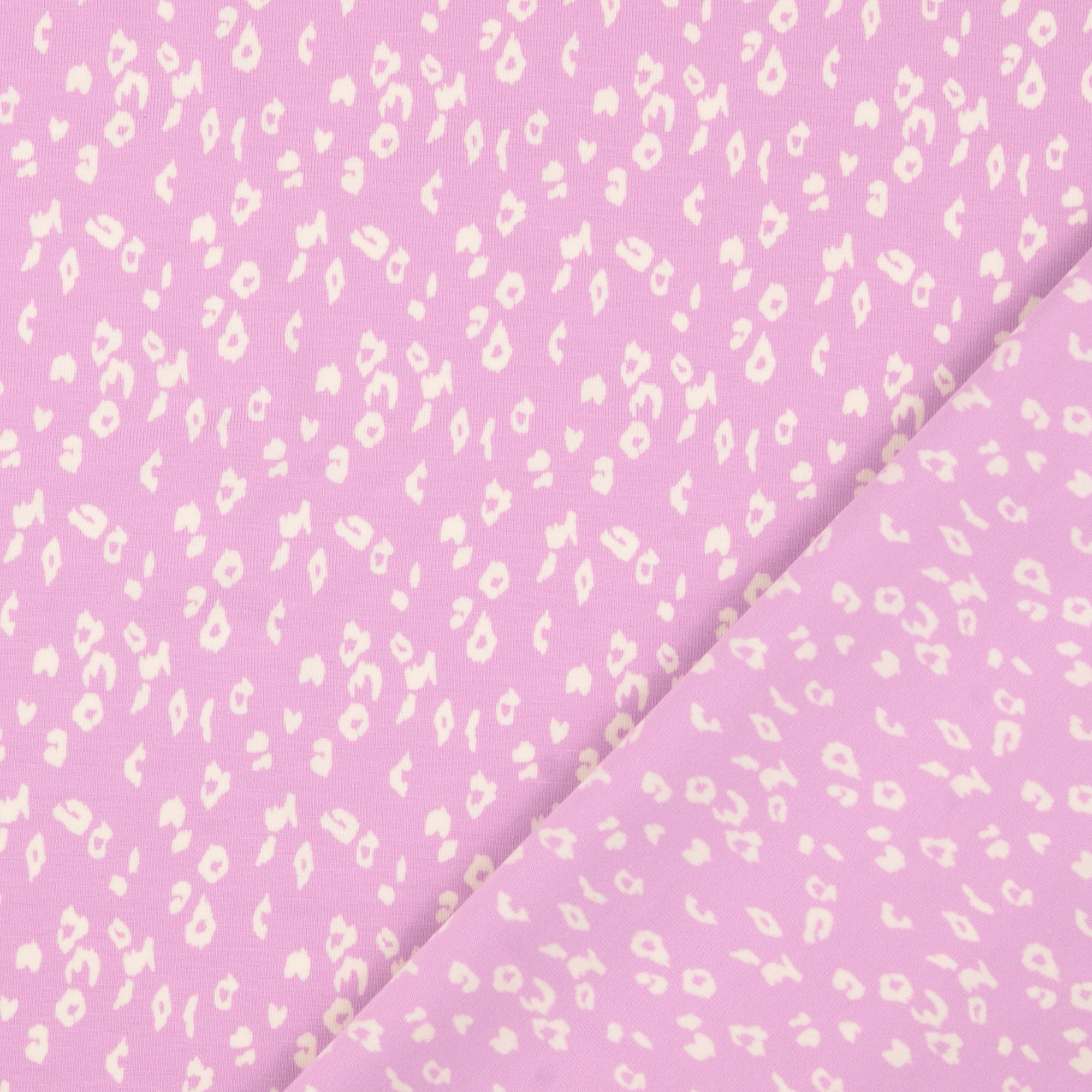 Small Animal Lilac Cotton Jersey Fabric