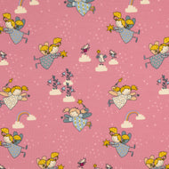 Fairies Pink Organic Cotton Jersey Fabric