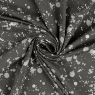 Paint Splash Grey Organic Cotton Jersey Fabric