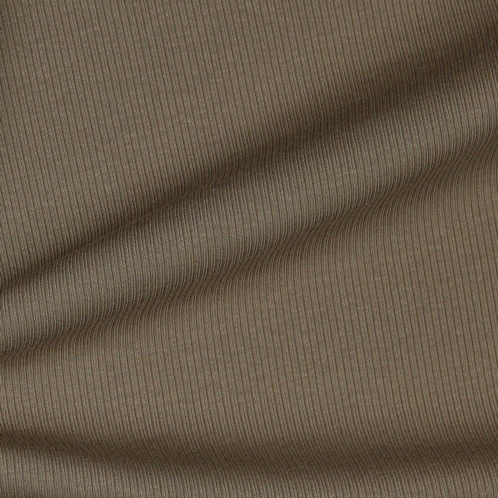 Cosy Cotton Ribbed Jersey - Taupe