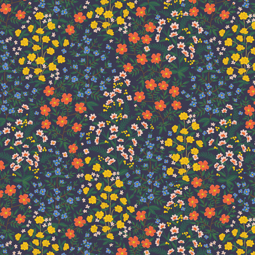 Rifle Paper Co - Wildwood Garden Navy Cotton from Camont