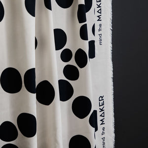 Mind The MAKER - About a Dot Creamy White ECOVERO™ Viscose Twill Fabric