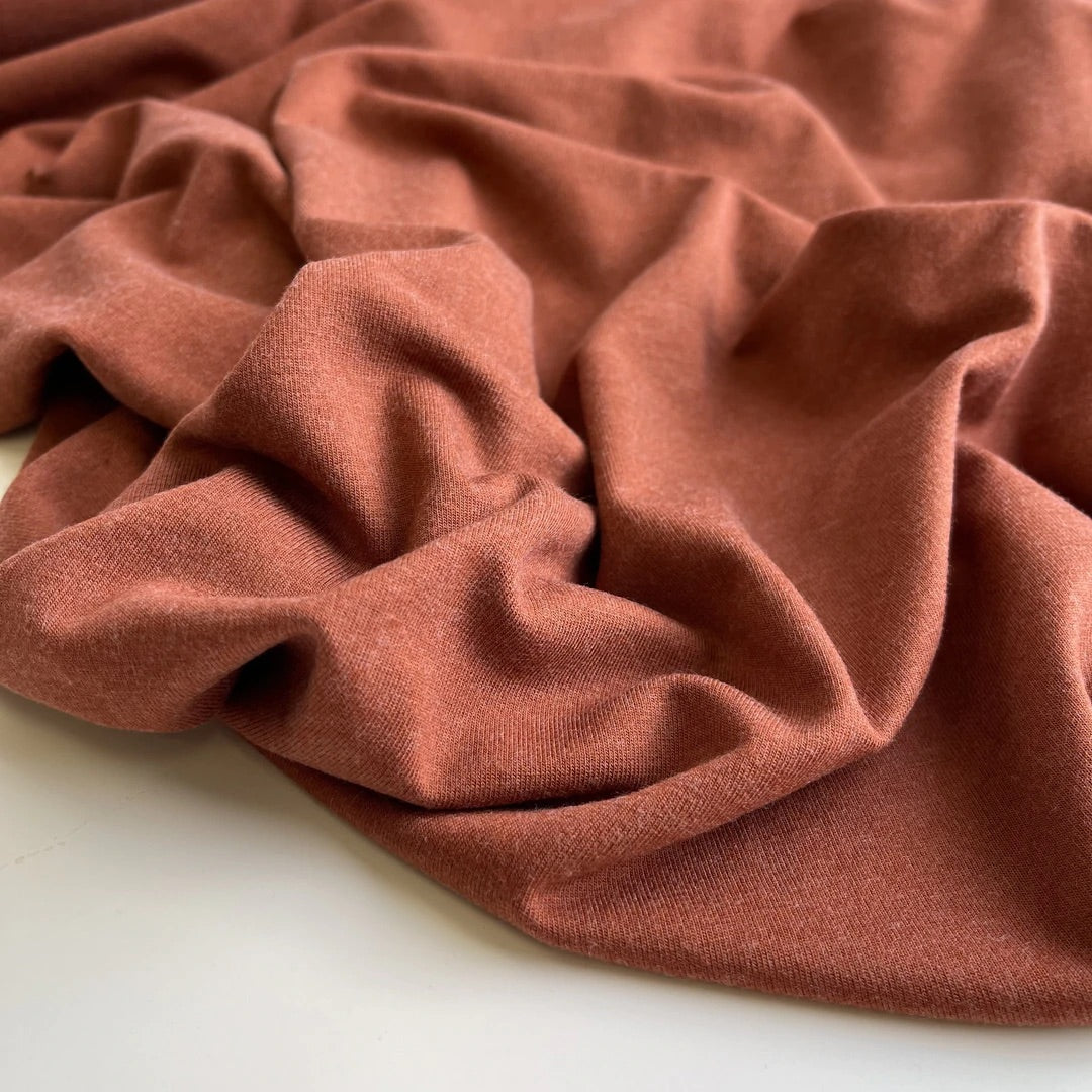Sewing Kit -True Bias Nikko Kit with Allure Cinnamon Soft Single Knit Fabric