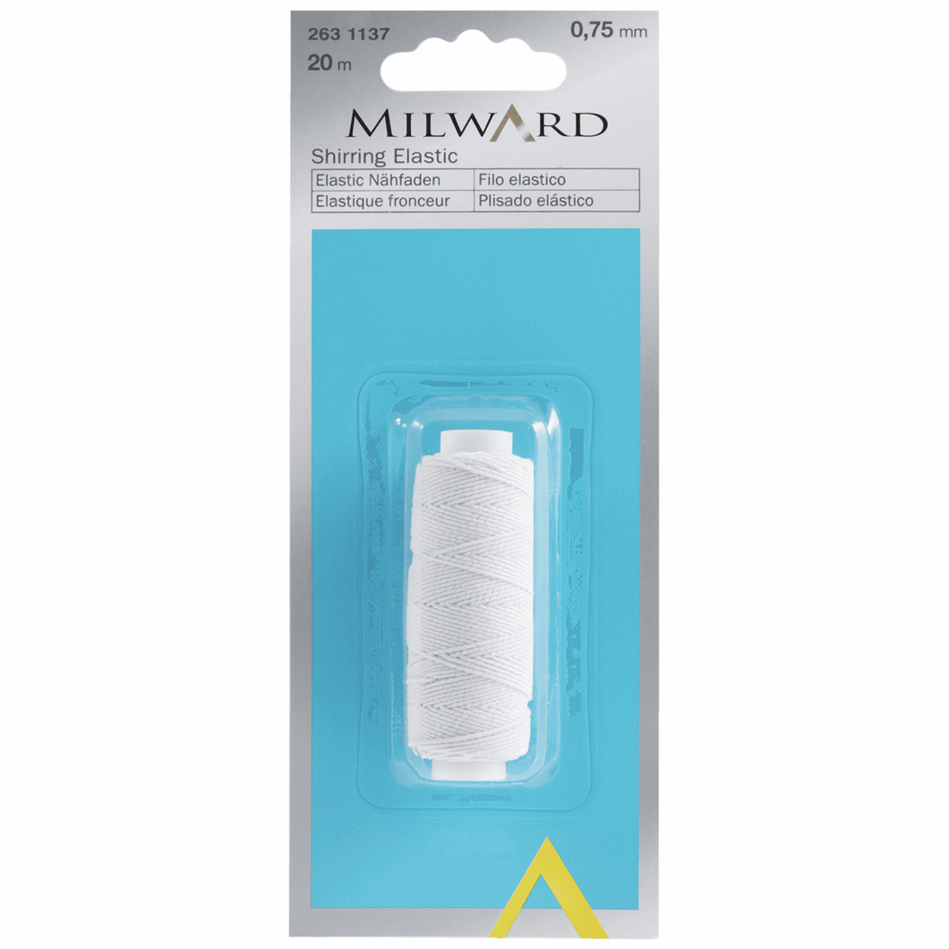 Milward Shirring Elastic - White