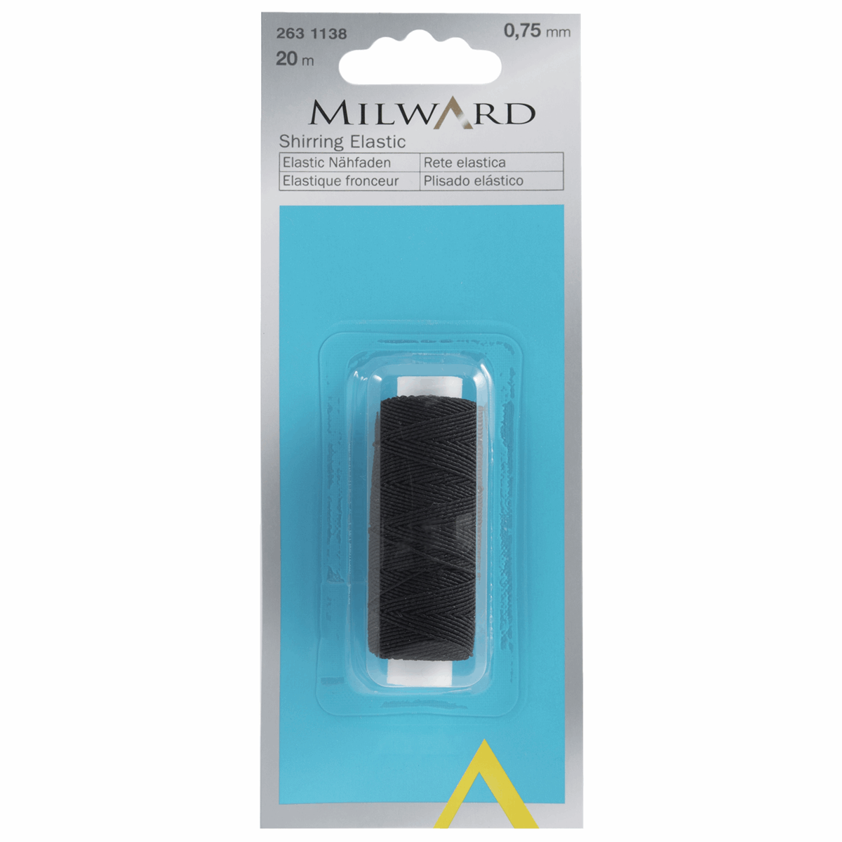 Milward Shirring Elastic - Black