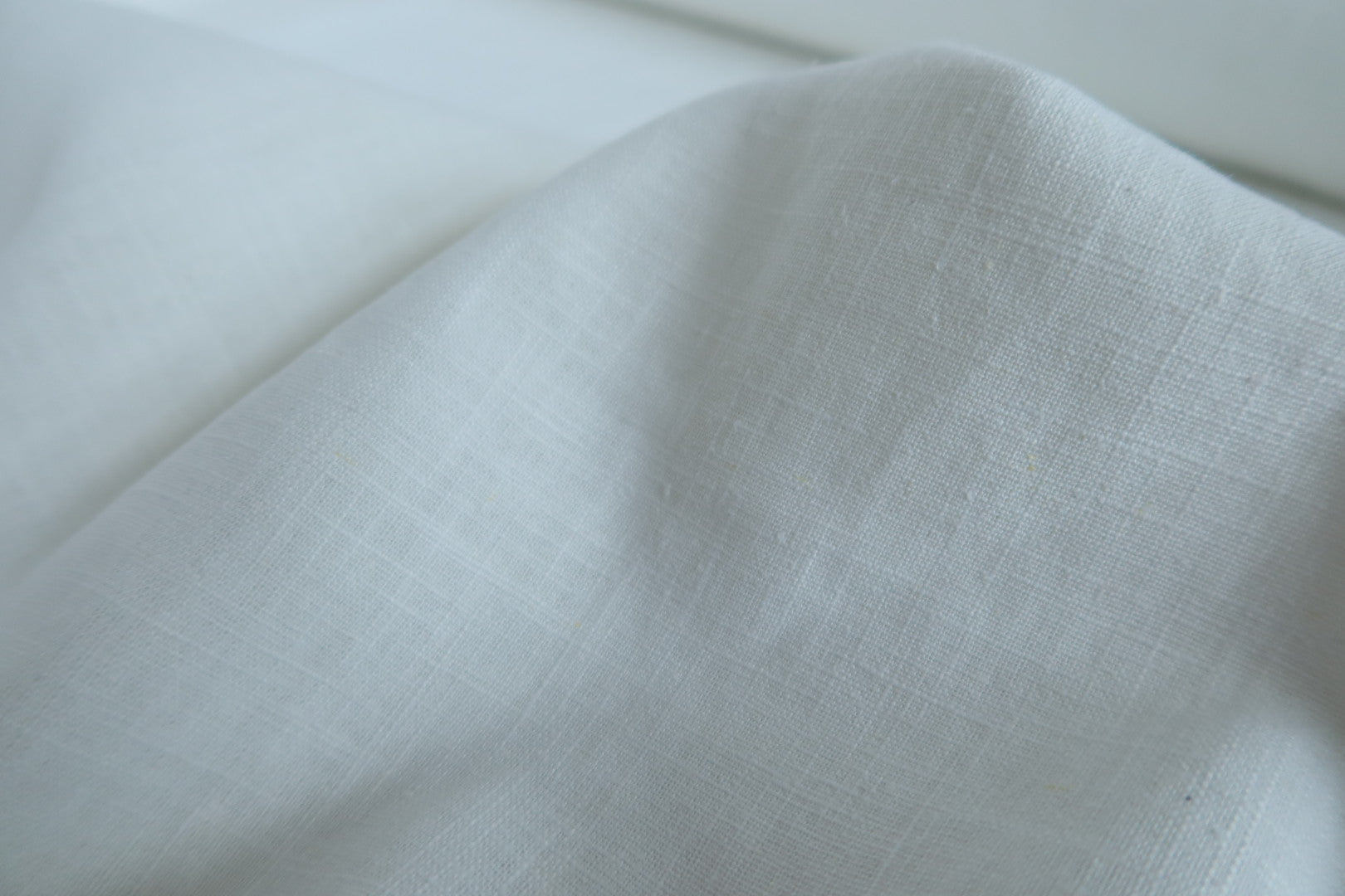 Breeze White - Enzyme Washed Pure Linen Fabric