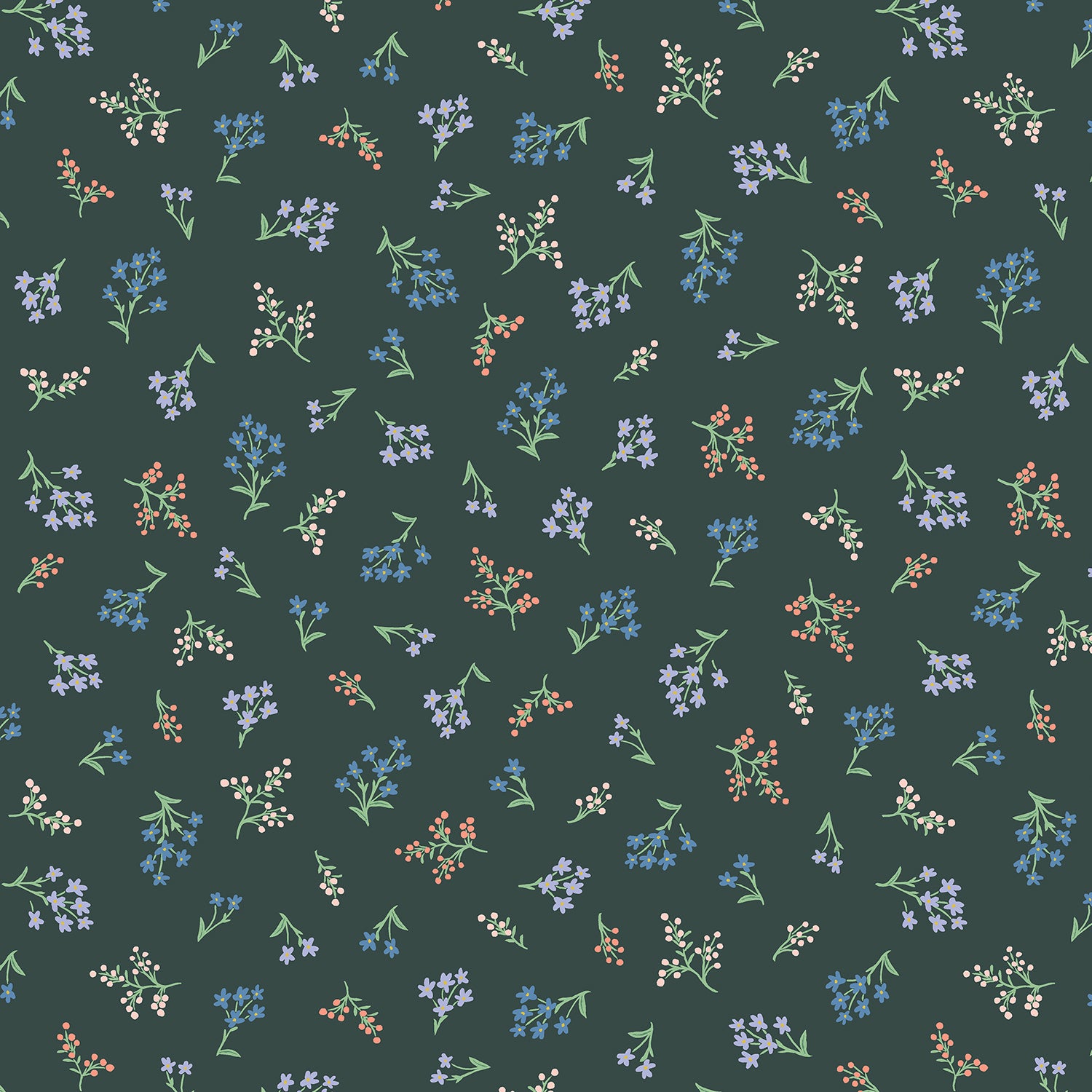 Rifle Paper Co - Petites Fleurs Hunter Cotton from Strawberry Fields