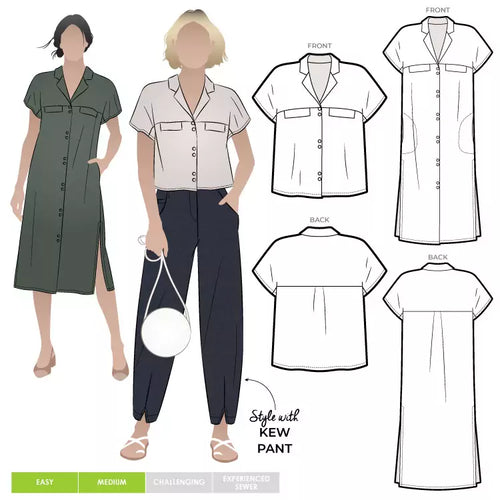 Style ARC - Monty Shirt (Sizes 18 - 30)  Sewing Pattern