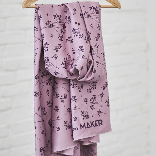 Mind The MAKER - Stalks Lilac ECOVERO™ Viscose Twill Fabric