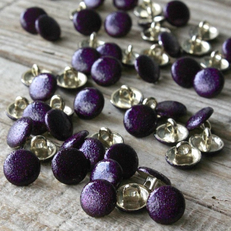Églantine & Zoé - Shiny Shank Button in Violet 10mm