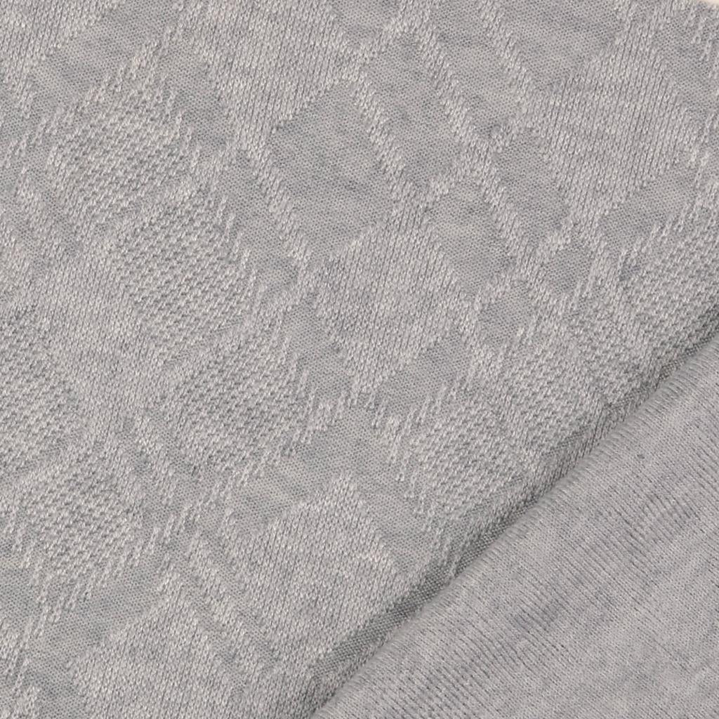 Diamond Jacquard Viscose Blend Knit Fabric in Soft Sage