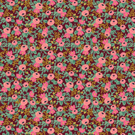 Rifle Paper Co - Garden Party Rosa Burgundy Metallic Cotton Fabric