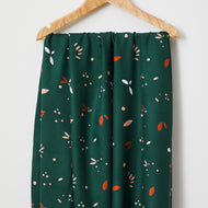 REMNANT 0.65 Metre - Mind The MAKER - Petals Bottle Green ECOVERO™ Vera Crepe Fabric