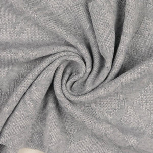 Diamond Jacquard Viscose Blend Knit Fabric in Soft Sage