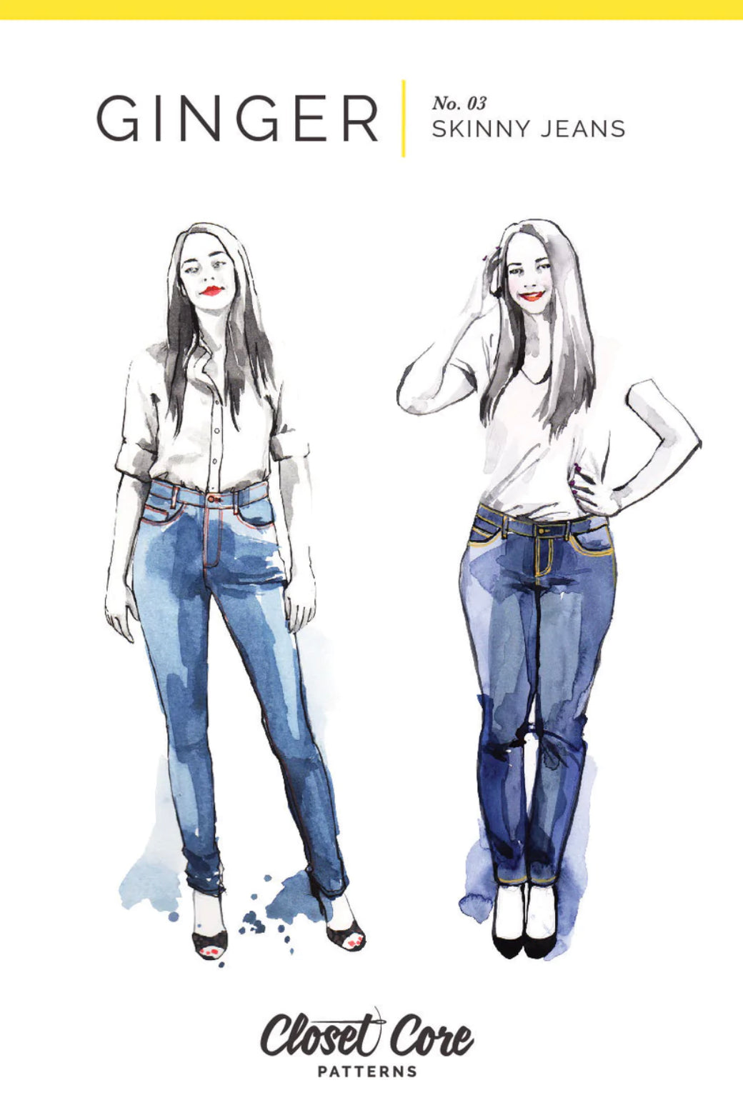 Closet Core - Ginger Skinny Jeans Sewing Pattern