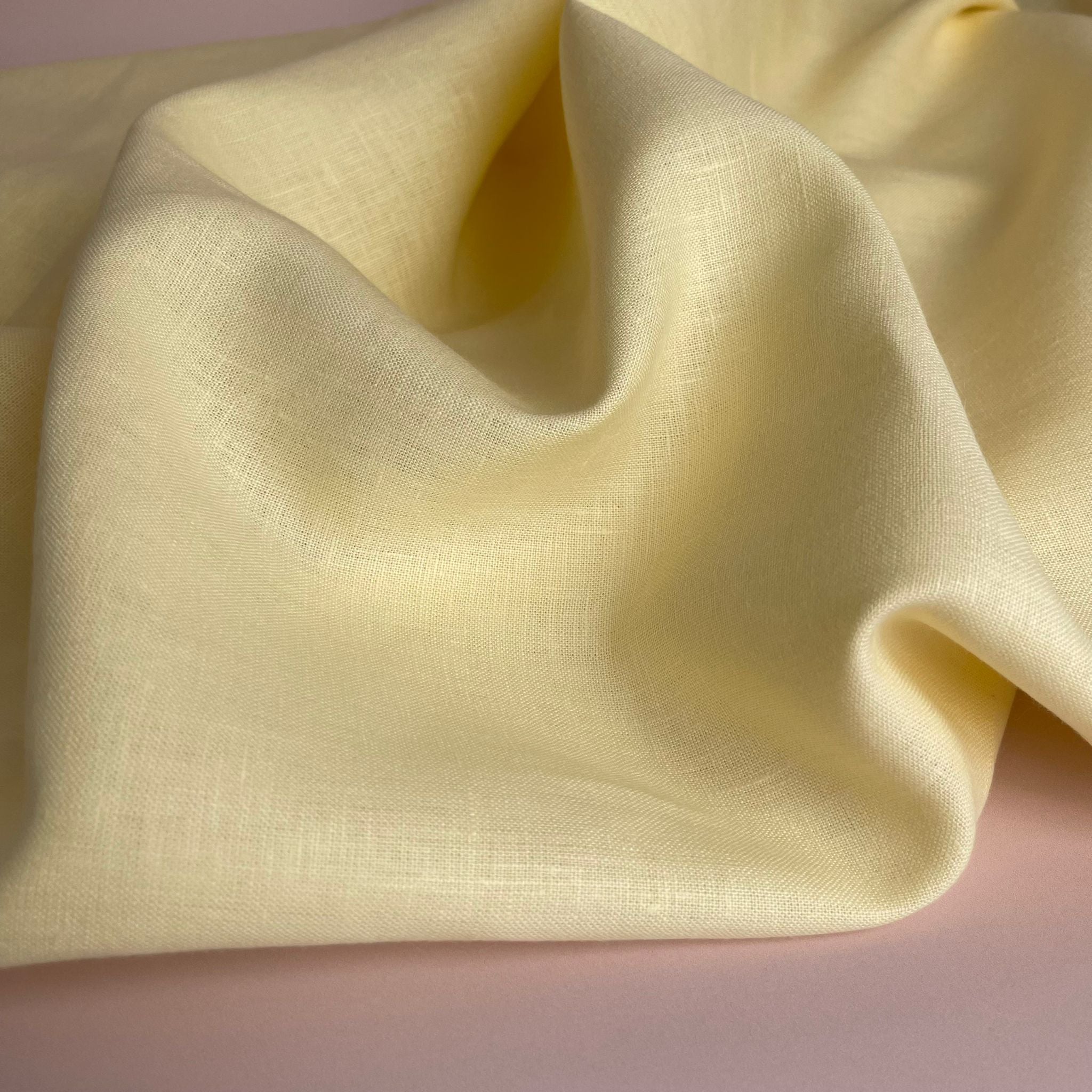 Soft Yellow Pure Irish Linen