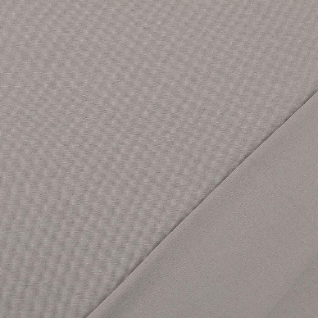 REMNANT 0.59 Metre - Essential Chic Grey Plain Cotton Jersey Fabric
