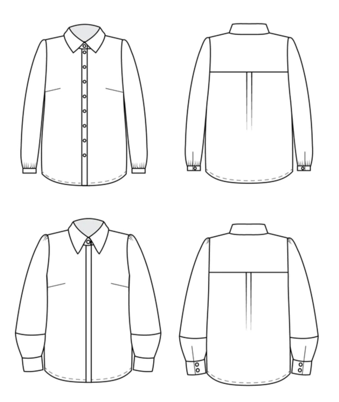 Cashmerette Vernon Shirt Sewing Pattern 0-16