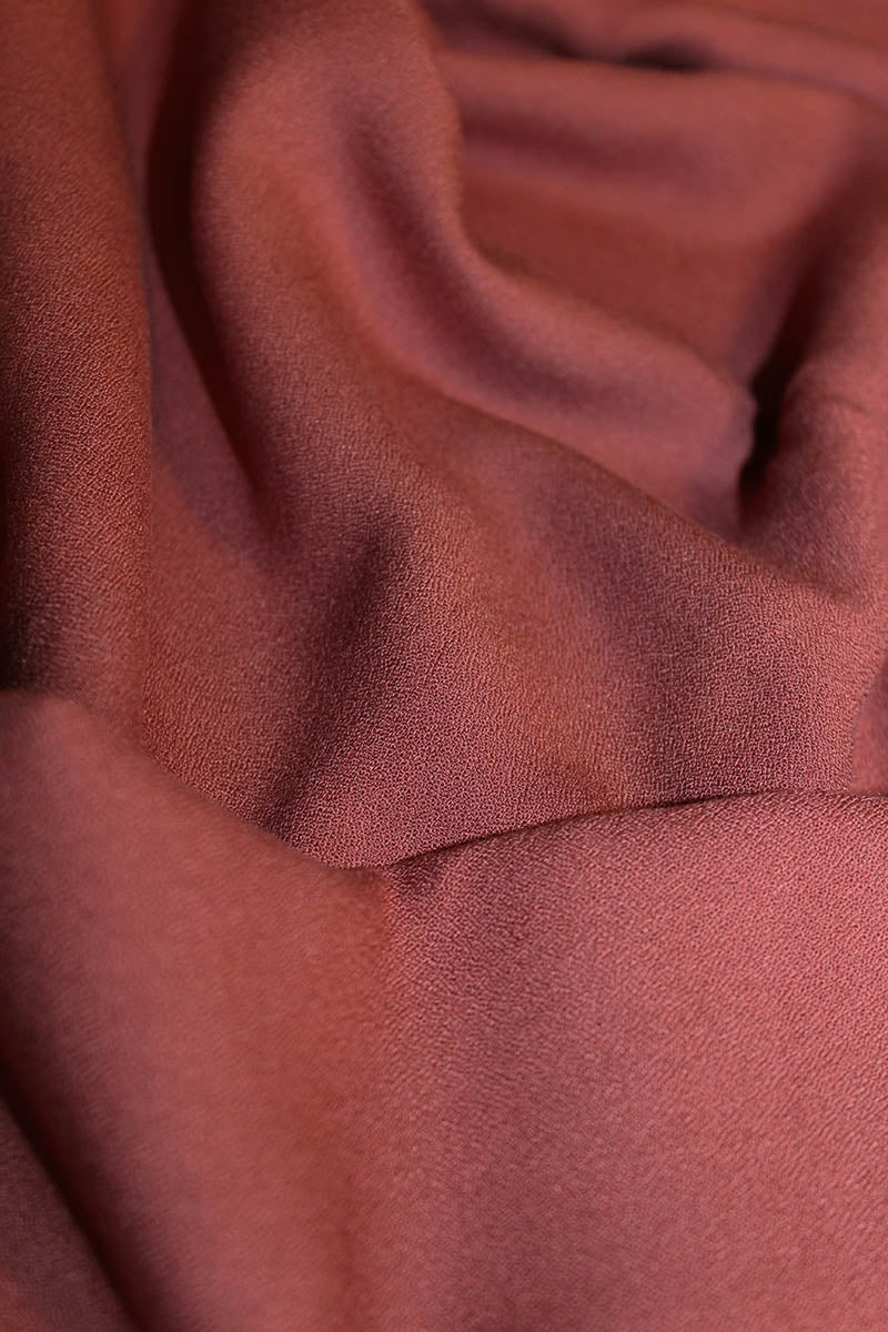 Églantine & Zoé - Terracotta Viscose Crepe Fabric