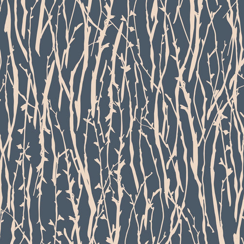 REMNANT 0.79 Metre - Woodland Notions Branches Grey Cotton Poplin Fabric
