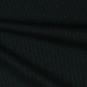 Cosy Cotton Ribbed Jersey - Black