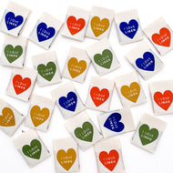 Kylie and the Machine -"I LOVE LINEN" Multipack Woven Labels 8 Pack