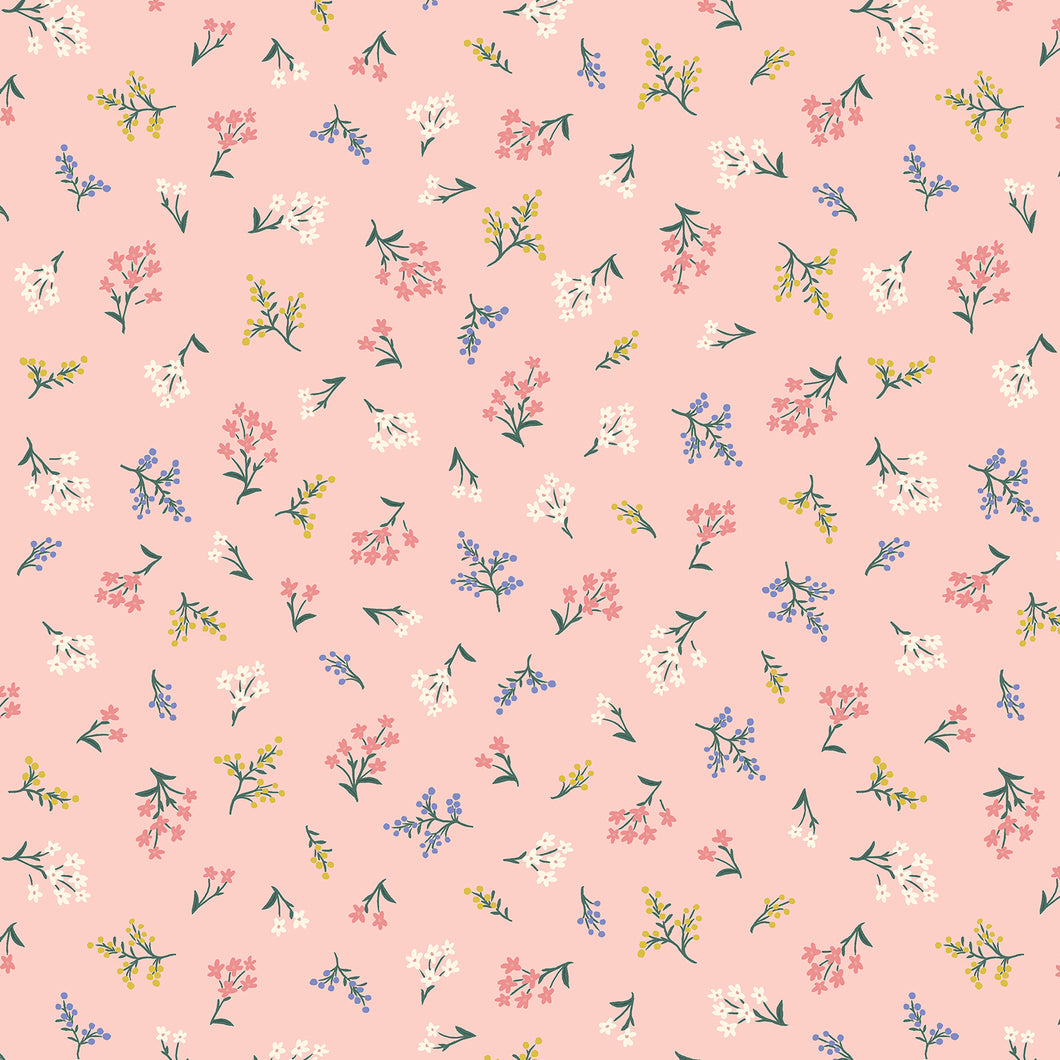 REMNANT 2.33 Metres - Rifle Paper Co - Petites Fleurs Blush Cotton from Strawberry Fields
