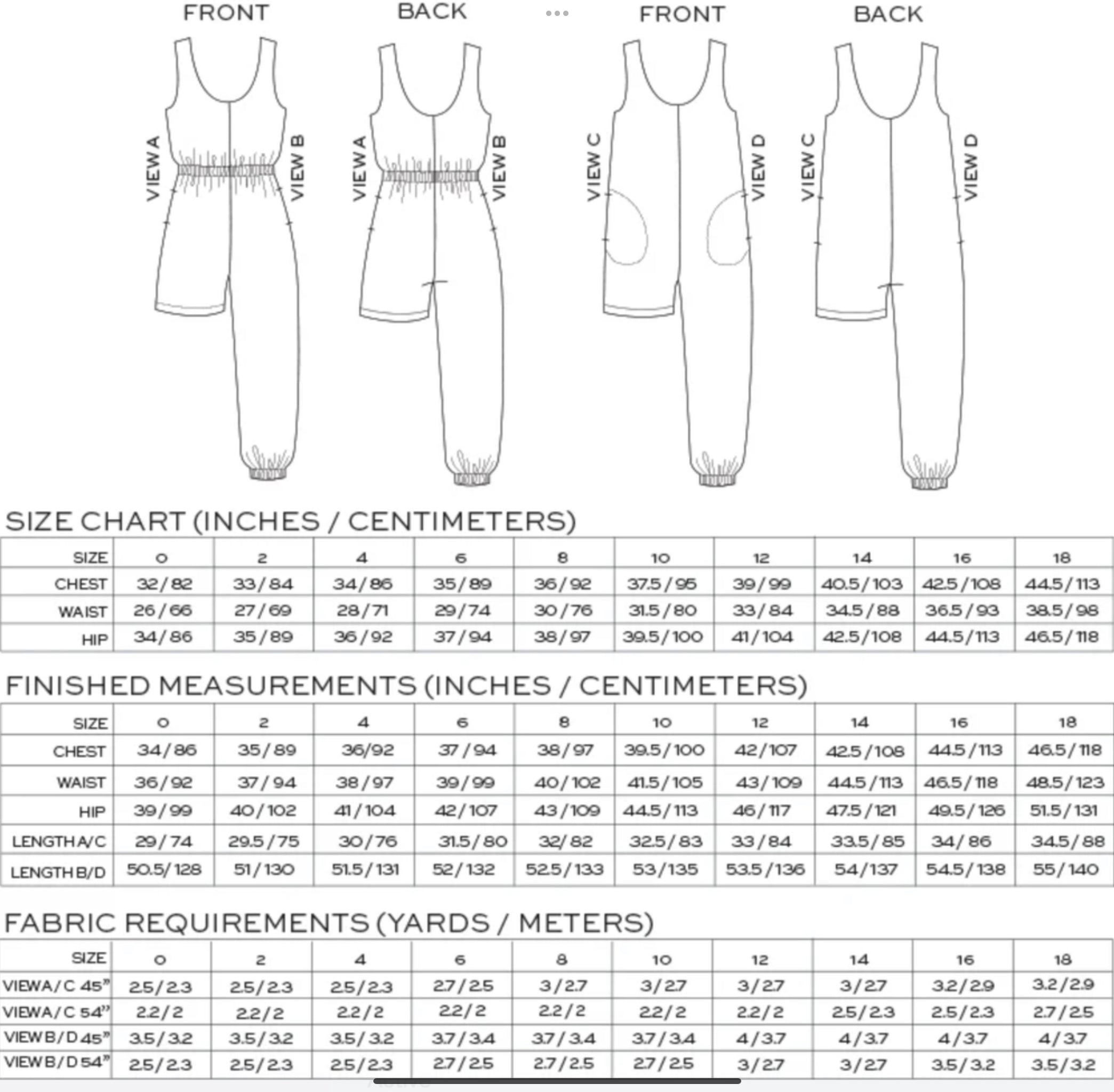 True / Bias  -  NOVA Jumpsuit Sewing Pattern 0-18