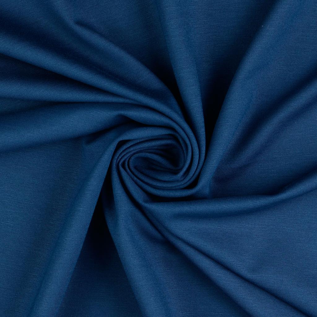 Ocean Blue Viscose Ponte Roma Double Knit Fabric