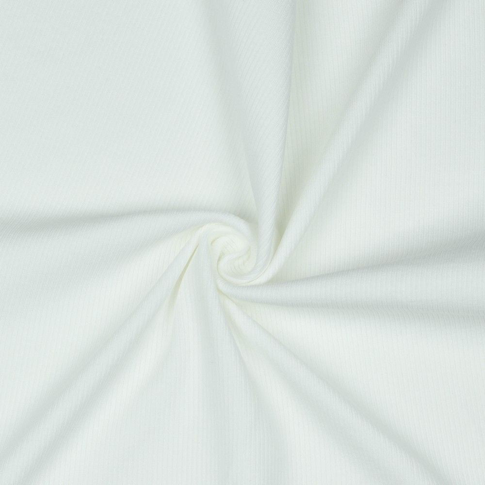 Cosy Cotton Ribbed Jersey - Off-White