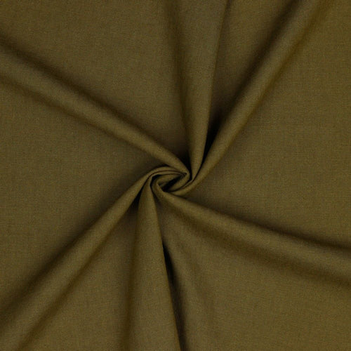 REMNANT 0.77 Metre - Sorona Linen in Khaki Brown - New Eco Linen Blend Fabric