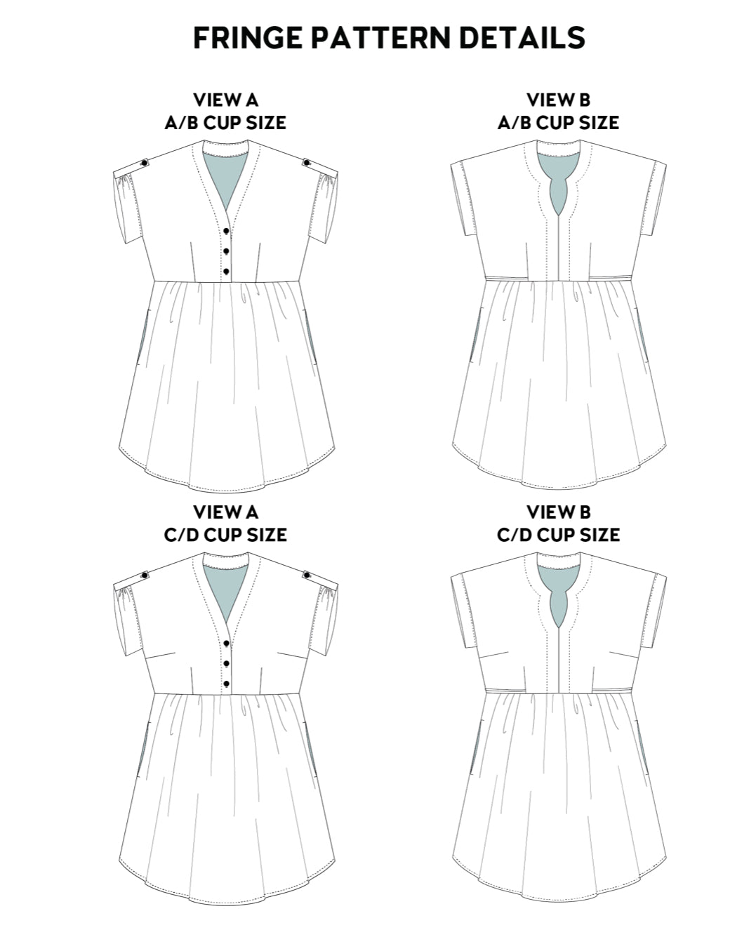 Chalk and Notch - Fringe Dress Sewing Pattern