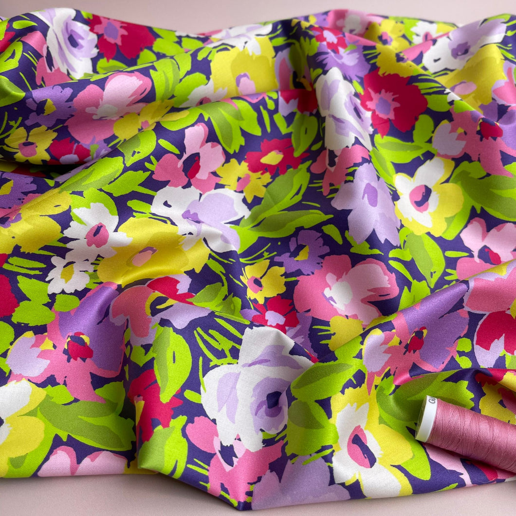 Spring Meadow Cotton Sateen Fabric