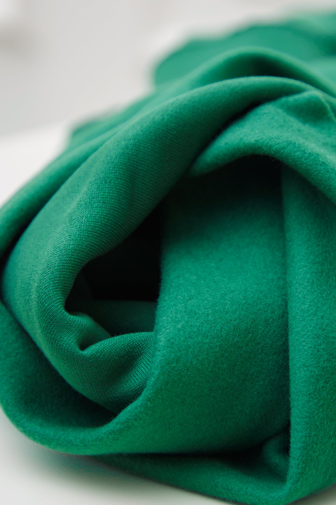 Mind The MAKER - Organic Brushed Sweat in Jolly Green 180cm wide