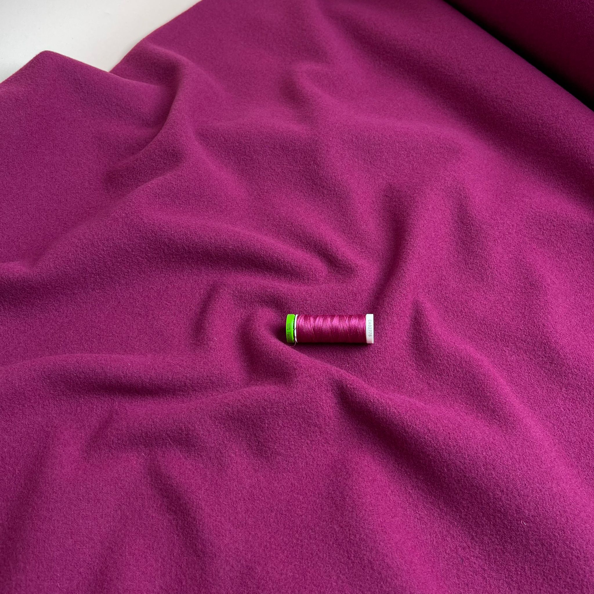 Italian Wool Coating Fabric in Fuchsia Pink
