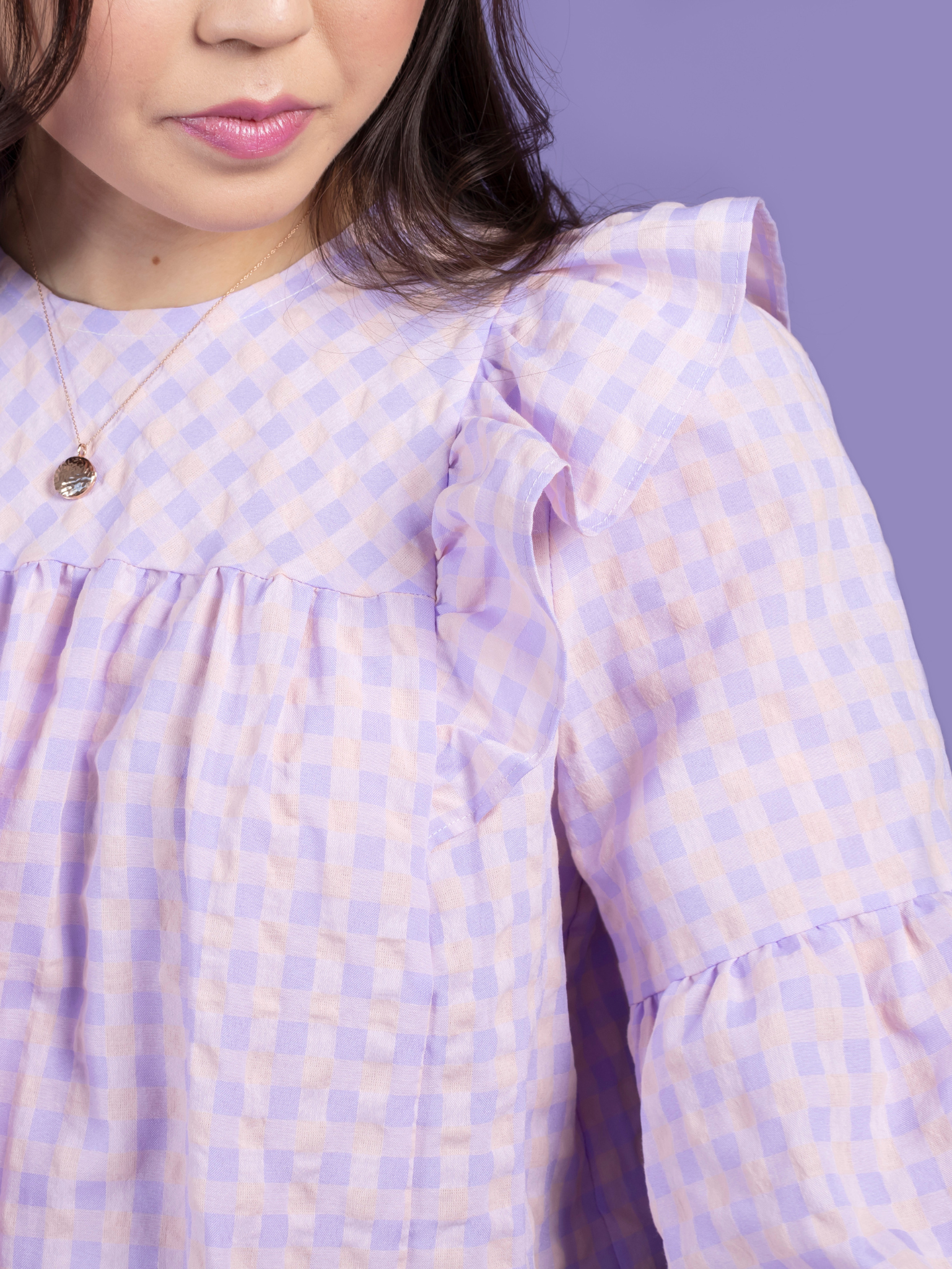 Sewing Kit - Marnie Blouse and Mini Dress in Morris Pink Cotton Lawn