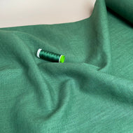 Breeze Grass Green - Enzyme Washed Linen Cotton Fabric